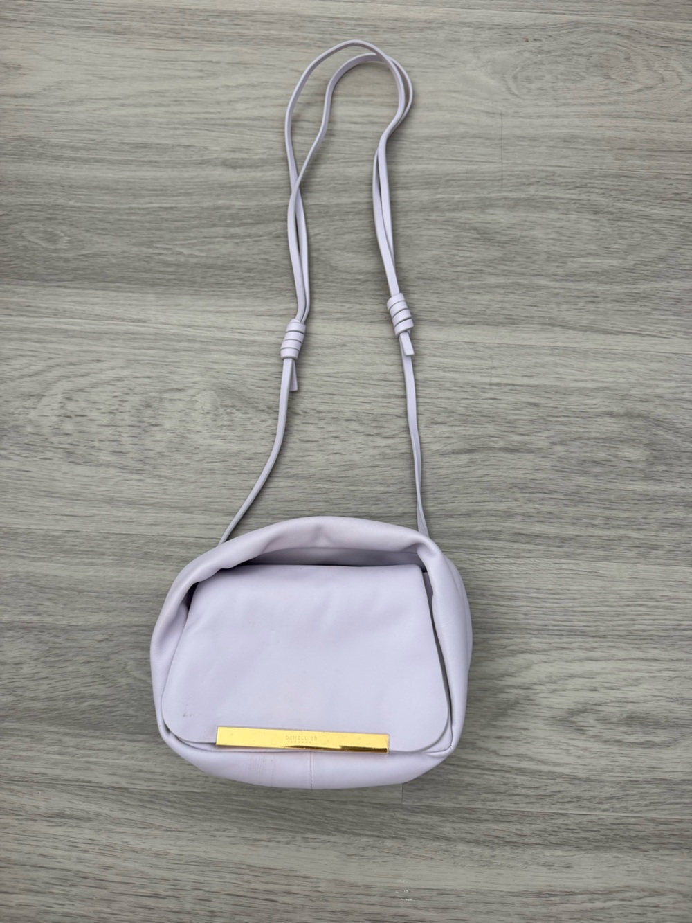 DeMellier Lilac Knotted Strap Crossbody Bag